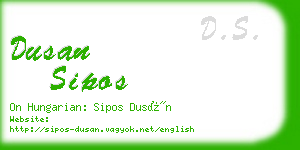 dusan sipos business card